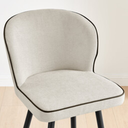 2x Catriona Cream Fabric Counter Stools - thumbnail 3
