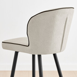 2x Catriona Cream Fabric Counter Stools - thumbnail 4