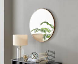Emma Gold Round Wall Mirror 80cm