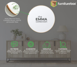 Emma Gold Round Wall Mirror 80cm - thumbnail 2