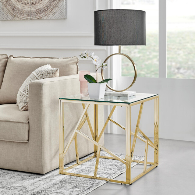Amalfi Square Gold Side Table - image 1