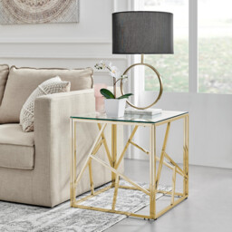 Amalfi Square Gold Side Table - thumbnail 1