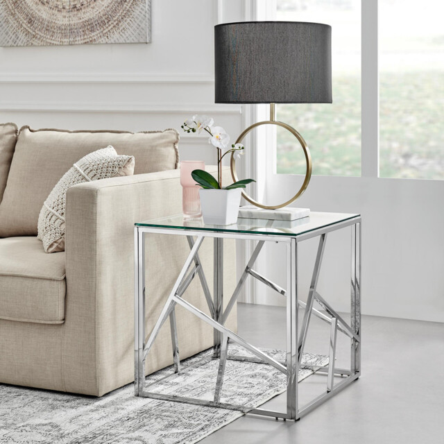 Amalfi Square Silver Side Table - image 1