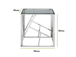 Amalfi Square Silver Side Table - thumbnail 3