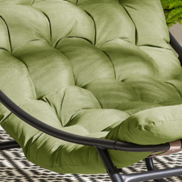 Hydra Black Metal & Green Garden Rocking Chair - thumbnail 4