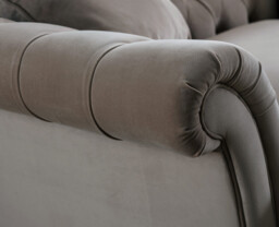 Olivia Grey Velvet Arm Chair - thumbnail 3