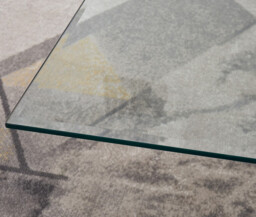 Leonardo Rectangular Glass and Silver Coffee Table - thumbnail 3
