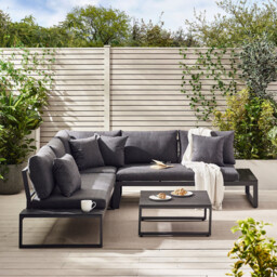 Dubai Grey Polywood 6 Seat Garden Sofa Set - thumbnail 2