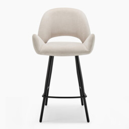 2x Layla Cream Fabric Bar Chairs - thumbnail 4