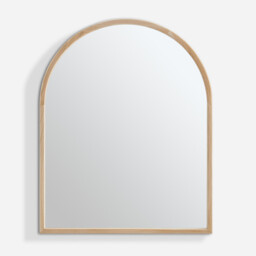 Valerie Oak Wood Medium 100x80cm Overmantle Arch Mirror - thumbnail 3