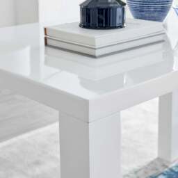 Furniturebox Pivero 4 White Dining Table and 4 Pesaro Silver Leg Chairs, Engineered Wood/Velvet/Metal in Black - Size: 53x87x63 cm - thumbnail 4