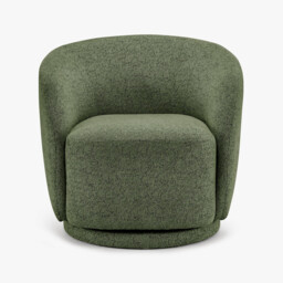 Romilly Green Fabric Swivel Accent Tub Chair - thumbnail 4