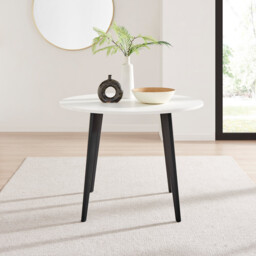 Koko Round White 4 Seater Dining Table - thumbnail 2