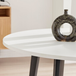 Koko Round White 4 Seater Dining Table - thumbnail 3