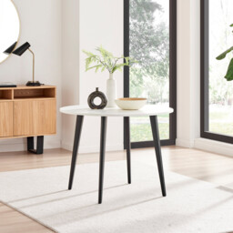 Koko Round White 4 Seater Dining Table - thumbnail 1