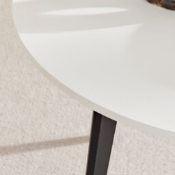 Koko Round White 4 Seater Dining Table - thumbnail 4