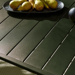 Leros Green Metal 6 Seat Garden Dining Set - thumbnail 4