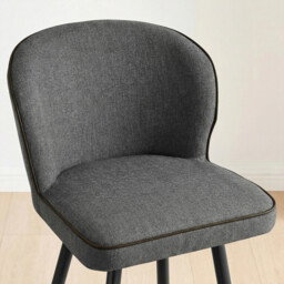 2x Catriona Grey Fabric Bar Chairs - thumbnail 4