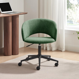 Delaney Green Fabric Swivel Office Chair - thumbnail 2