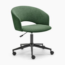 Delaney Green Fabric Swivel Office Chair - thumbnail 3