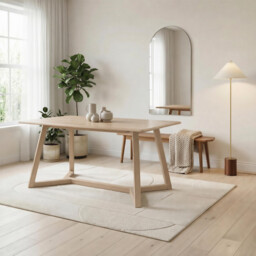 Lulworth Rectangular Whitewashed Wood 6 Seater Dining Table