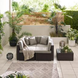 Furniturebox Orlando & 4 Seat Modular Garden Sofa, Rattan in Brown - Size: 72x75x72 cm - thumbnail 9