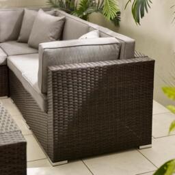 Furniturebox Orlando & 4 Seat Modular Garden Sofa, Rattan in Brown - Size: 72x75x72 cm - thumbnail 5