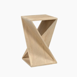 Ararat Square Light Oak Wood Side Table - thumbnail 3