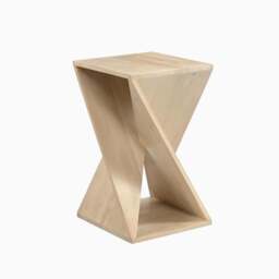 Furniturebox Ararat Square Light Side Table, Wood in Oak - Size: 35x58x35 cm - thumbnail 2