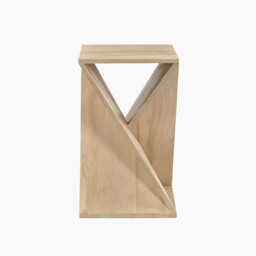 Ararat Square Light Oak Wood Side Table - thumbnail 4