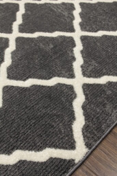 Toscana Moroccan Lattice Two-Tone Rug in Grey and Cream - 160x220cm - thumbnail 2