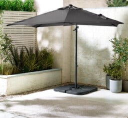 Cantilever Grey Square Outdoor Parasol Only (No Base)