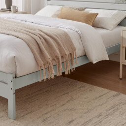 Declan Light Grey Solid Pine King Bed Frame - thumbnail 4