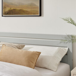 Declan Light Grey Solid Pine King Bed Frame - thumbnail 3