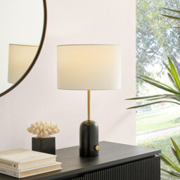 Joceline Black Marble Tall Dimmable Table Lamp - thumbnail 1