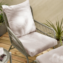 Lyon Green Metal Garden Chair with Footstool & Side Table - thumbnail 3