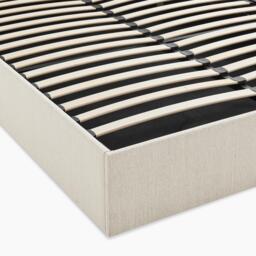 Furniturebox Amelie Ottoman Double Bed Frame, Fabric in Cream - Size: 143x106x202 cm - thumbnail 8