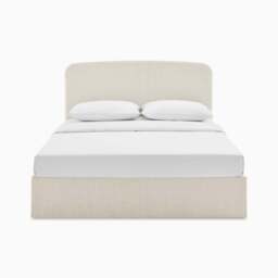 Furniturebox Amelie Ottoman Double Bed Frame, Fabric in Cream - Size: 143x106x202 cm - thumbnail 3