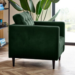 Jolene Emerald Green Velvet Armchair - thumbnail 2