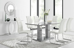 Imperia 6 Grey Dining Table and 6 Murano Chairs - thumbnail 3