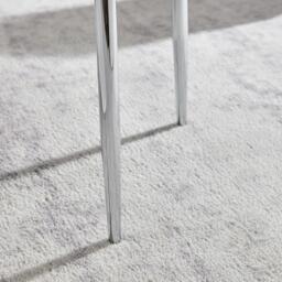 Furniturebox 2x Paloma Grey Dining Chairs Silver Legs, Fabric in Grey/Silver - Size: 40x96x49 cm - thumbnail 9