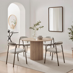 2x Rhea Grey Fabric Dining Chairs Bronze Legs - thumbnail 4