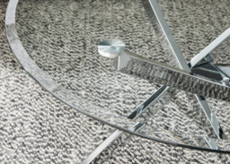 Novara Round Glass and Silver Coffee Table - thumbnail 4
