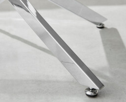 Novara Round Glass and Silver Coffee Table - thumbnail 3