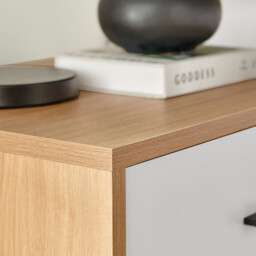 Bisset 1 Drawer Wood Bedside Table - thumbnail 4