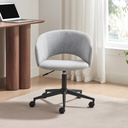 Delaney Grey Fabric Swivel Office Chair - thumbnail 2