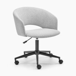 Delaney Grey Fabric Swivel Office Chair - thumbnail 3