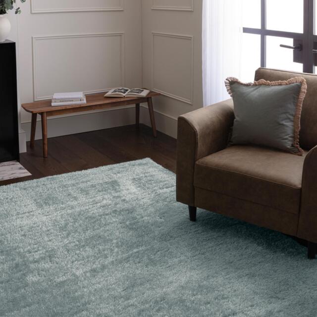 Selby Light Blue Shaggy Rug - image 1
