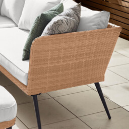 Seychelles Beige Rattan 9 Seat Corner Sofa Garden Dining Set - thumbnail 3
