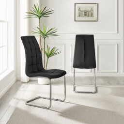 2x Murano Black Dining Chairs - thumbnail 3